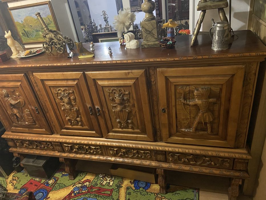 Шикарный гостиный гарнитур, дерево, дуб, резьба