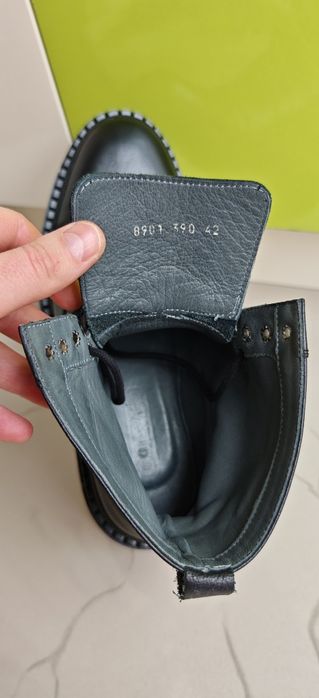 Bocanci tip army, Piele, Negri, 42.5
