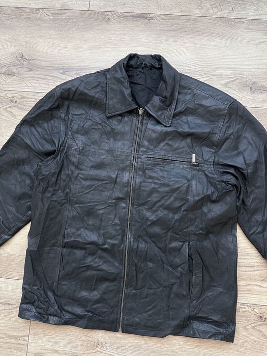 Geaca Piele Naturala Nappa CANDA cu Guler Barbati | Marime M