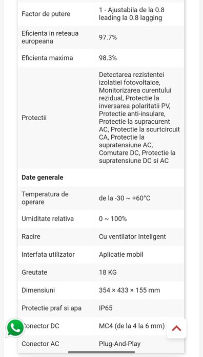 Invertor trifazat ON-GRID GoodWe 12 kW – GW12KT-DT