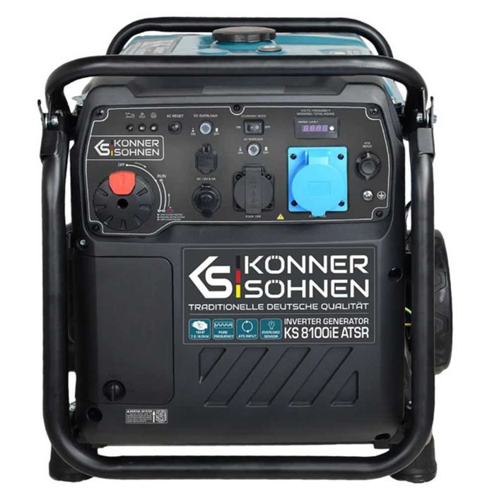 Инверторен монофазен бензинов генератор Könner & Söhnen KS 8100iE ATSR синус гаранция до 09.10.2027