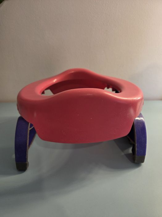 Oliță portabila pottete 2 in 1 roz