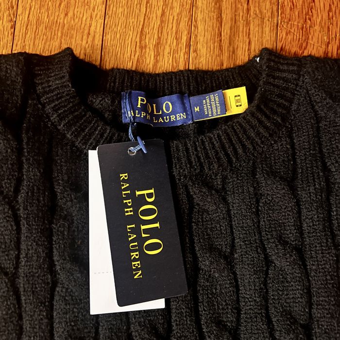 Polo Ralph Lauren Cable Knit Sweater Black