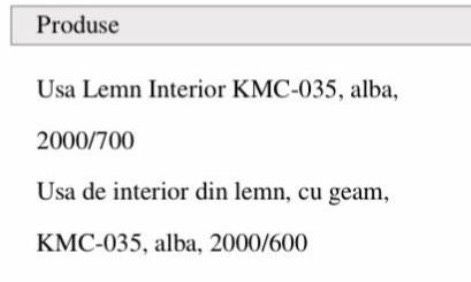 Usi albe de interior din MDF
