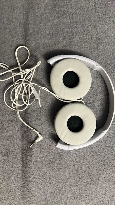 Casti On Ear Sony MDR-ZX310APW, Cu fir, Microfon, Alb Ca Noi