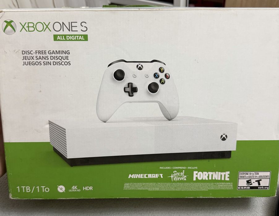 Xbox One S All Digital 1TB + Controller Original + Stație Venom + Cutie + Accesorii
