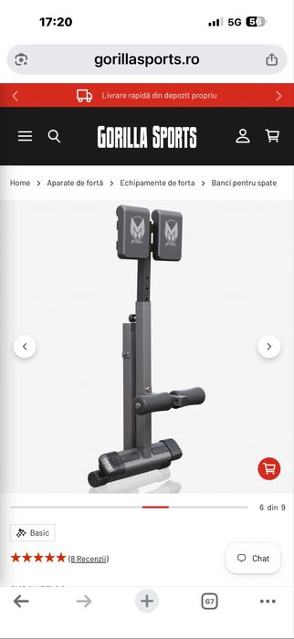 Aparat Banca Lombar Lombari  pentru extensia spatelui E-Series pliabila nou Germany