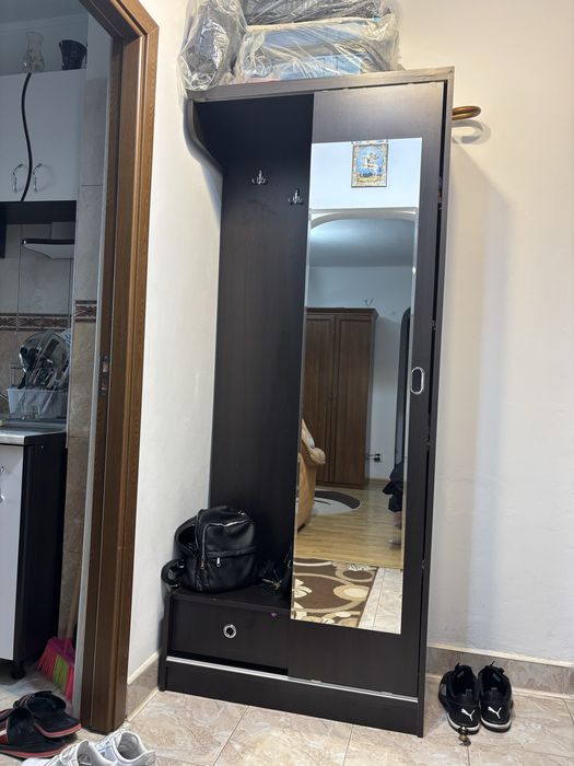 Vand cuier/pantofar cu oglinda