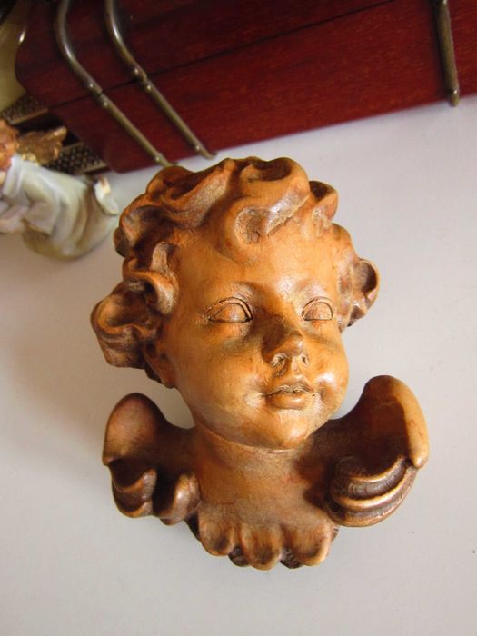 cadou rar Craciun Inger pazitor Heruvim handmade Germania 1960