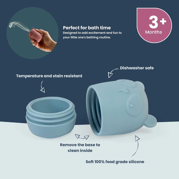 Bigjigs Toys Силиконови животни за баня - 4 бр за бебета и деца 3+ мес