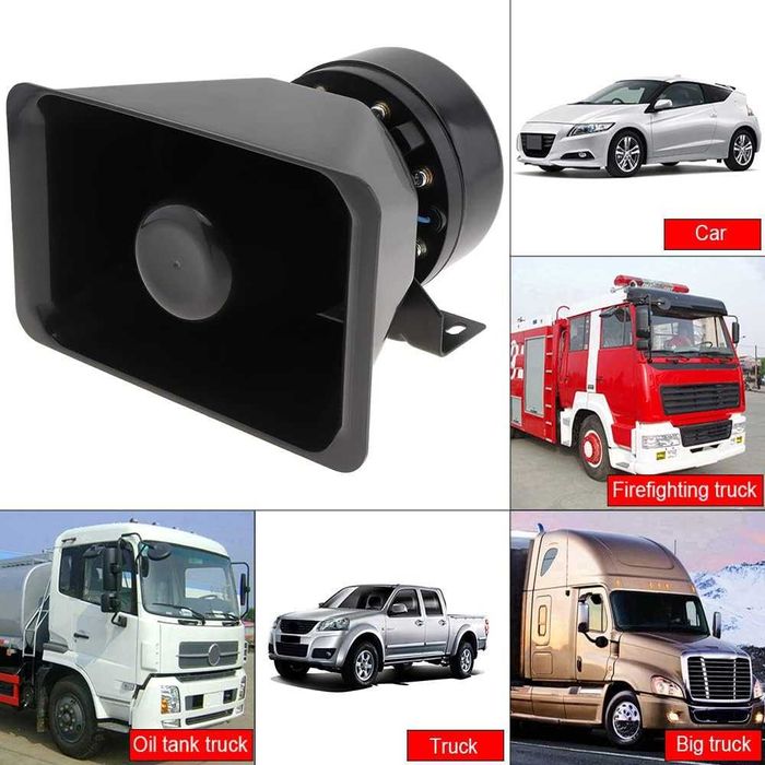 Сирена с микрофон 12V, 100W - 5 сигнални мелодии.