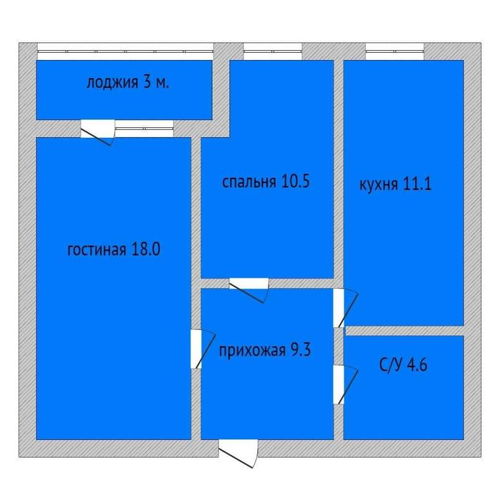 Продам 2х комнатную мкр. Береке