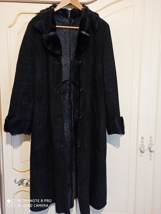 Дублёнка натуральная шапка норка