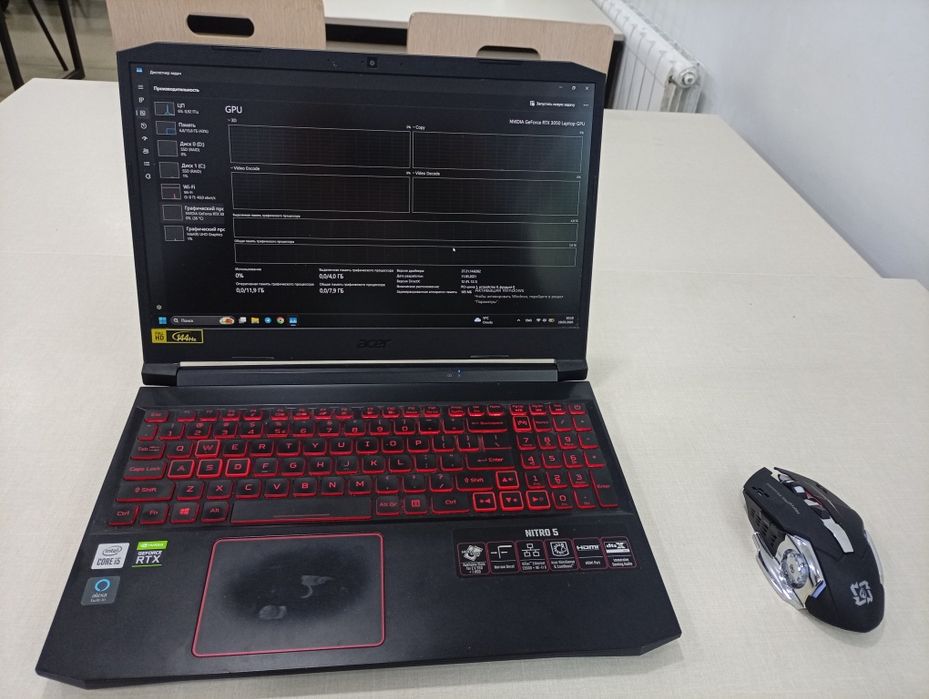 Acer i5 NITRO 5 Gaming. 16gb/750gb SSD. Holat ideal qirilgan joyi yoq
