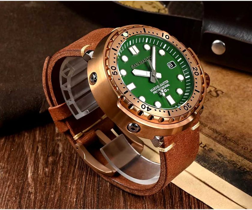 San Martin Tunа-Автоматичен часовник ,NH35,сапфир,300 м водоустойчив