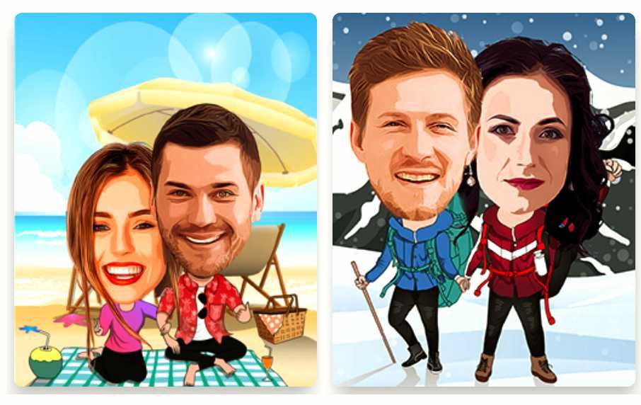 Дигитални карикатури за двойки