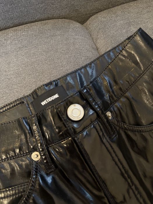 Тениска Saint Lurent/ Потник Balmain / Латексов панталон We11done