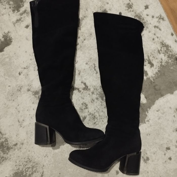 Сапоги замшевые, зимние