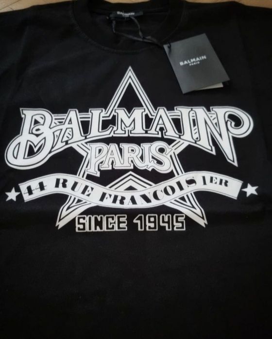 НАМАЛЕНИЕ! Оригинална мъжка тениска Balmain- Размер Л - 100% памук