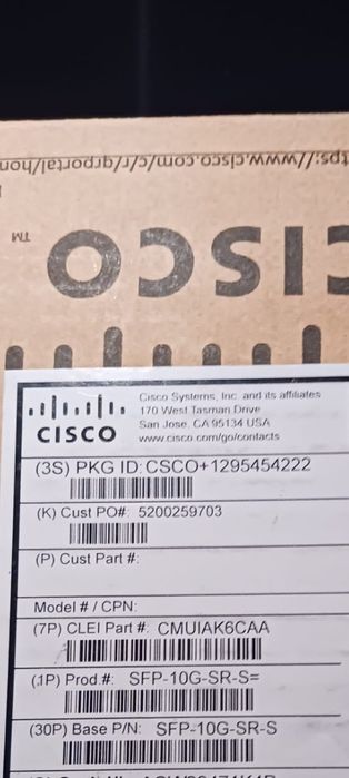 Cisco sfp-10g-sr-s
