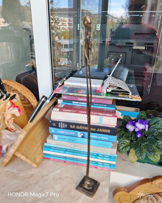 Statuetă alamă  , bărbat gânditor