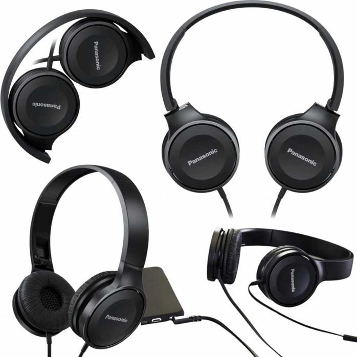 Casti PANASONIC RP-HF100ME-K, Cu Fir, On-Ear, Microfon, negru noi Sigilate