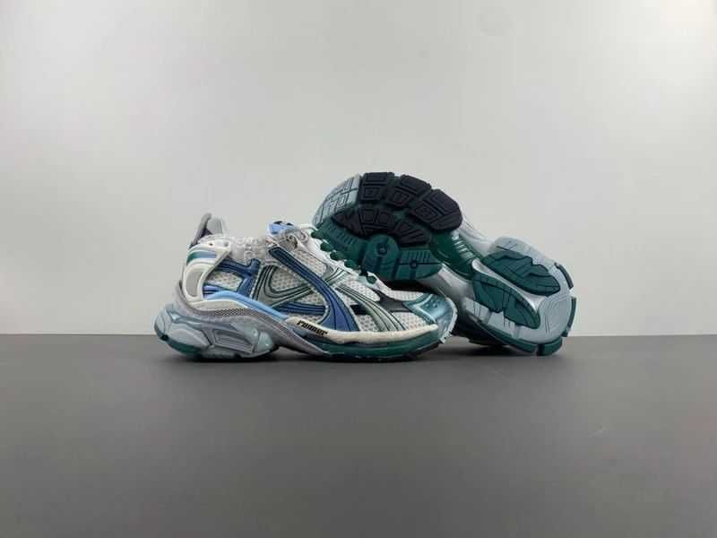 Balenciaga Runner White Green Blue Dark Grey/Black