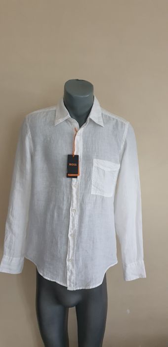 Hugo Boss Relegant_6  Len  Regular Fit / S ОРИГИНАЛ! Мъжка Ленена Риза