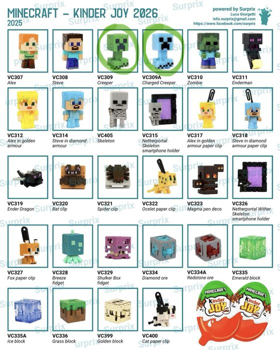 Обмен Kinder Joy Minecraft