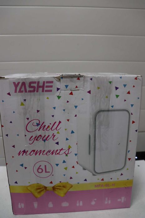 Мини хладилник YASHE, 6л/8 кутии 110V AC/DC преносим охладител за спалня, лична грижа за кожата хладилник за козметика, напитки, мляко