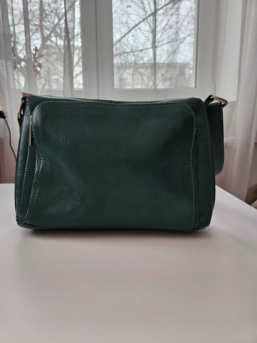Poseta din piele italieneasca - (verde menta) [Noua / Nefolosita]