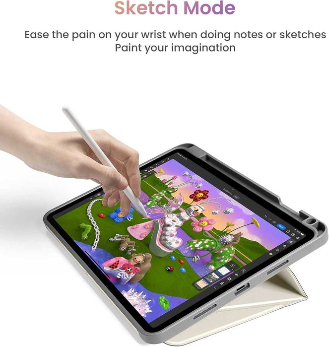 Husă tomtoc Tri-Mode iPad 11" A16/10.9" 2022 cu Suport și Protecție