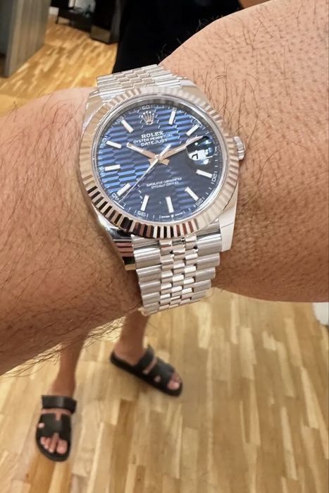 Rolex Datejust 41 mm 2 An 2023 blue motif dial Editie speciala!