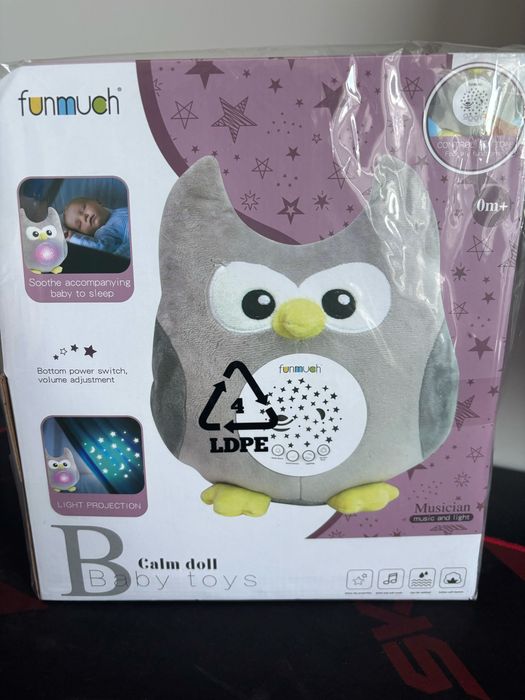 Бухалче за заспиване със звук и светлина за бебета - 0 месеца