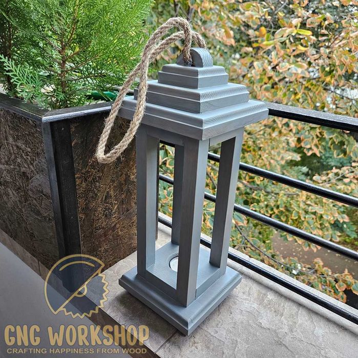 Декоративен фенер от масивна дървесина