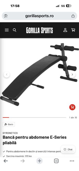 Banca abdomene noua in cutie made in Germany pret 300 lei