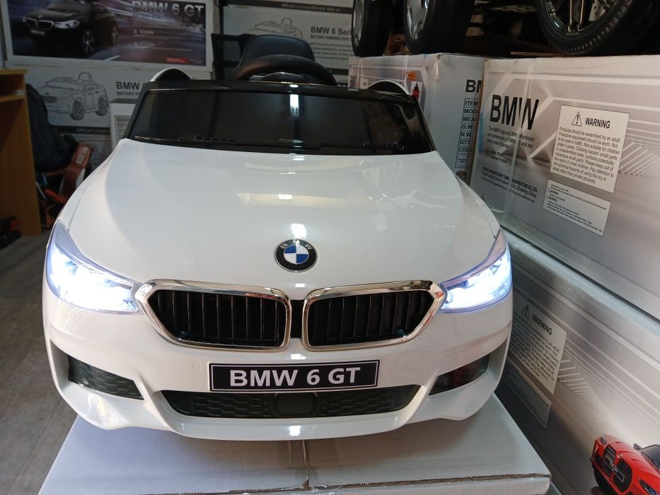 Промоция!!Нов акумулаторен джип BMW 6GT с меки гуми,кожен салон,12v