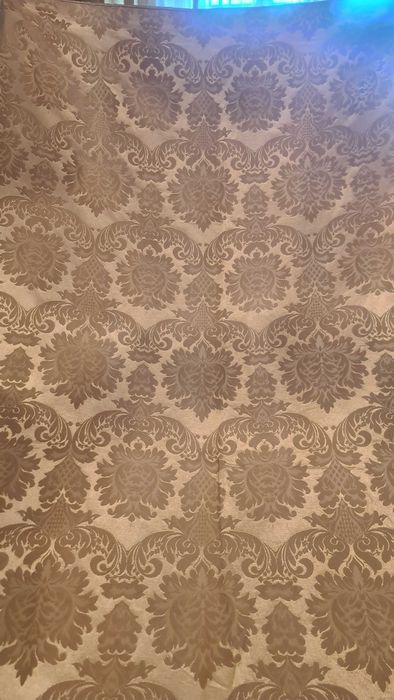 Шторы атласные с набивным рисунком, плотные, СССР