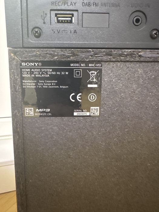 Sistem Audio Sony High-Power MHC-V13 – Bluetooth, CD, Karaoke, Lumini LED (Impecabil)