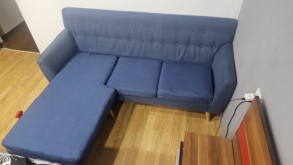 Coltar living albastru