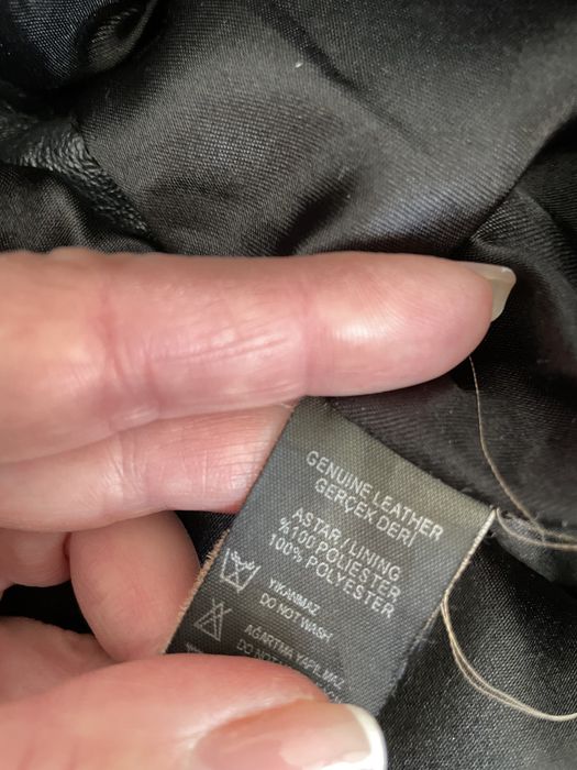 Дълго кожено манто размер С