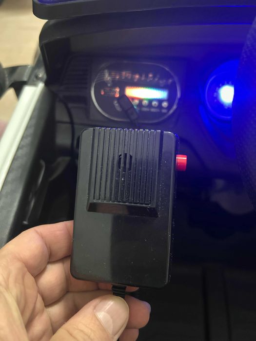 Masinuta electrica de Politie pentru copii, Telecomanda, Statie, USB,