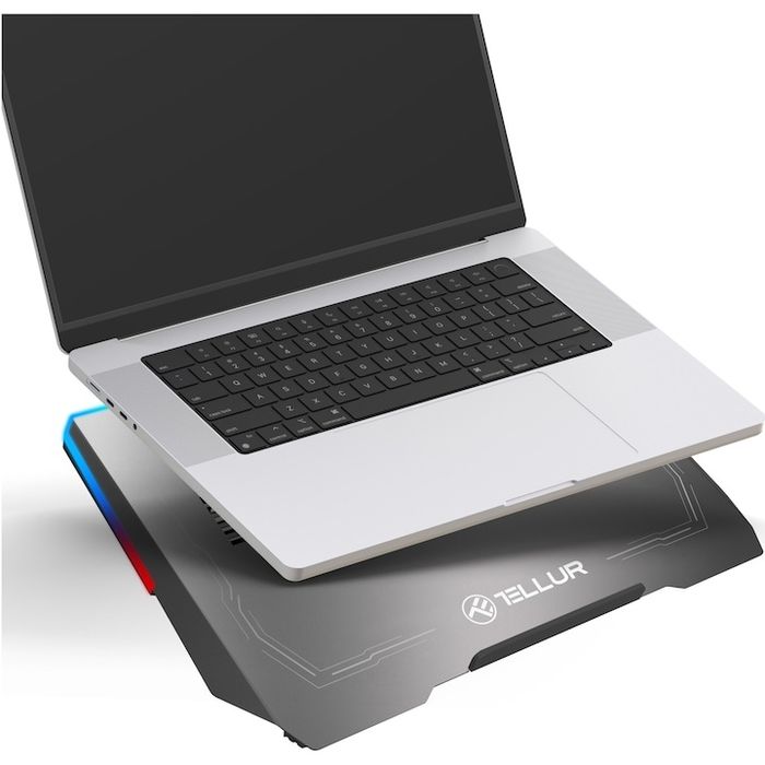 Cooler laptop Tellur Shade, 17", 3 ventilatoare, Band LED RGB, USB,