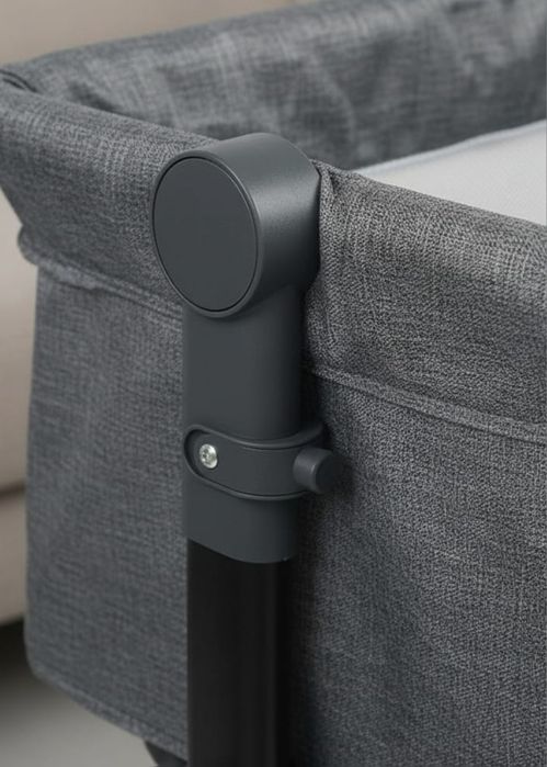 Pătuț Co-Sleeper Reglabil pentru Bebeluşi, Poliester + Metal, cu Roti și Coș
