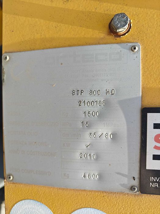 Колонабивна машина ORTECO BTP 800 HD