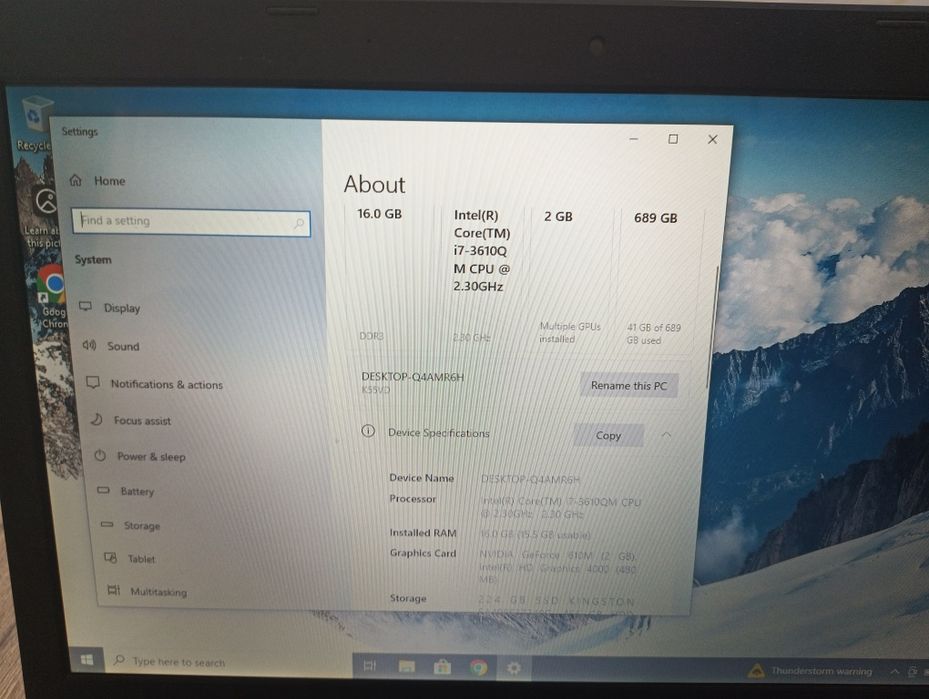 Laptop ASUS K55VD – i7, 16 GB RAM, SSD + HDD, GTX 610M