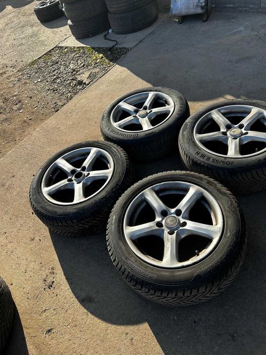 Set jante aliaj cu anvelope 205/55R16 M+S 5X112 Golf 6,B6,Octavia 2