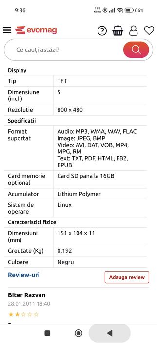 Vand ebook reader Prestigio