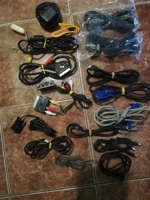 Set cabluri audio video și PC diverse – 2 cabluri SCART noi
