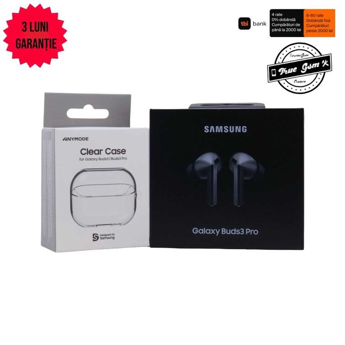 Samsung Galaxy Buds3 Pro + Clear Case ANC Silver | TrueGSM